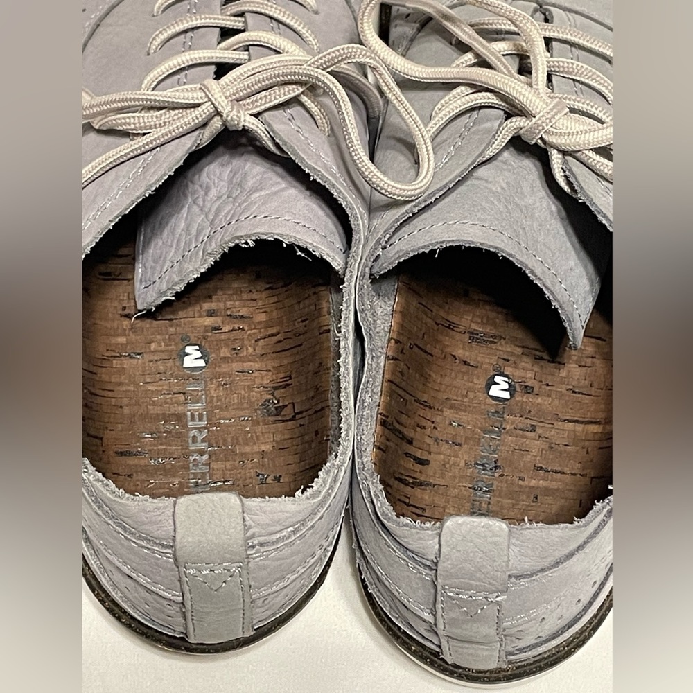 MERRELL Shoes Around Town Lace Air Vetiver Light gray size 7 - Picture 4 of 10